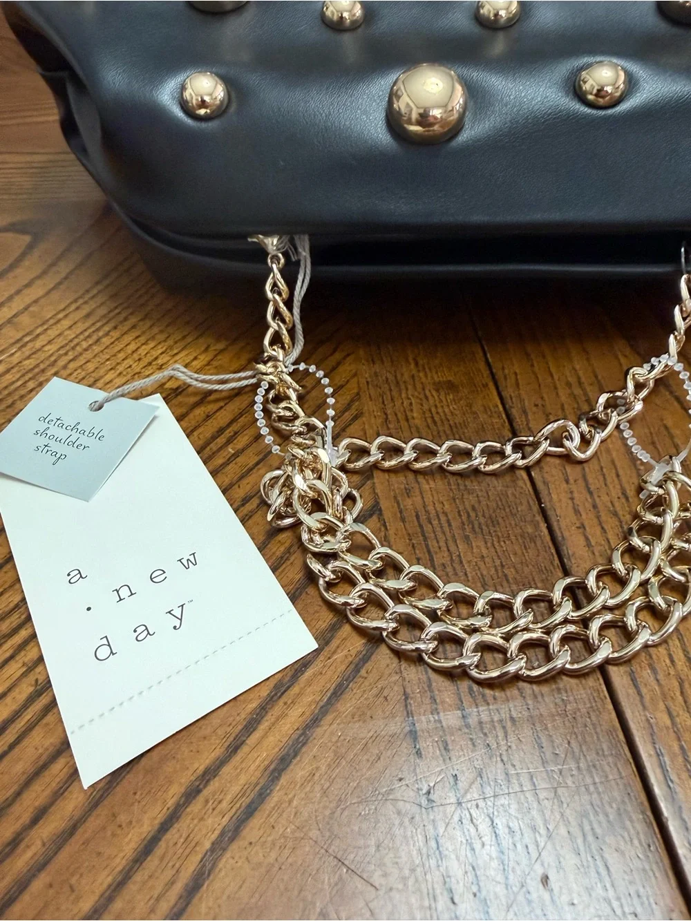 A New Day Black and Gold Beaded Handbag. NWT. - Picture 5 of 8